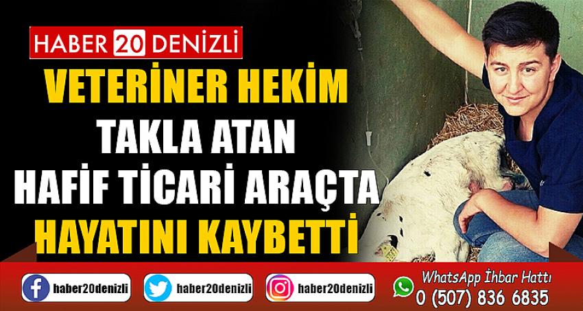 Veteriner hekim takla atan hafif ticari araçta hayatını kaybetti