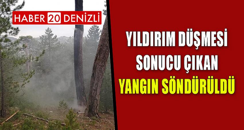 Yıldırım Düşmesi Sonucu Çıkan Yangın Söndürüldü