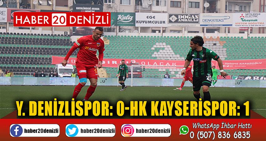 Y. Denizlispor: 0 - HK Kayserispor: 1
