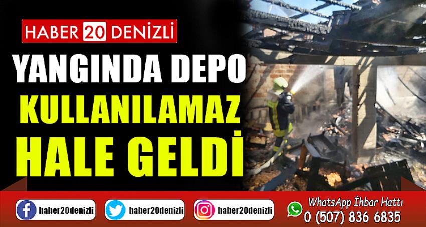 Yangında depo kullanılamaz hale geldi