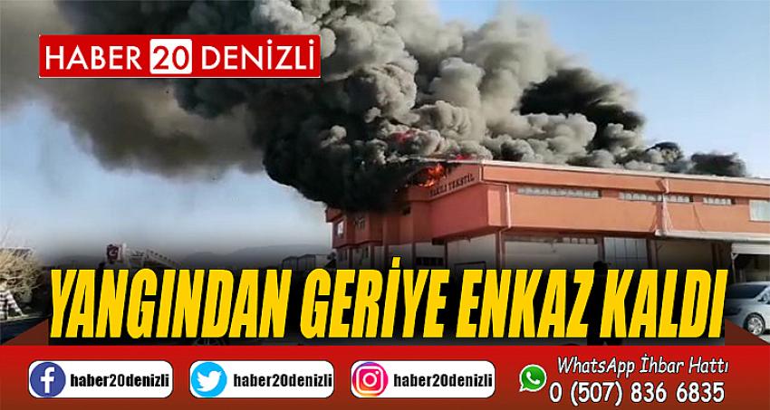 Yangından geriye enkaz kaldı