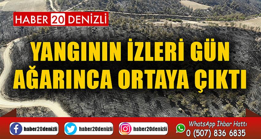 Yangının izleri gün ağarınca ortaya çıktı