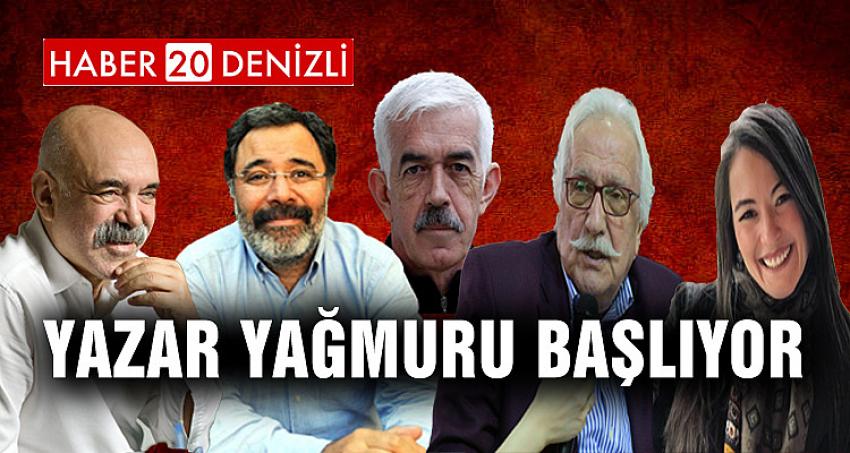 YAZAR YAĞMURU BAŞLIYOR