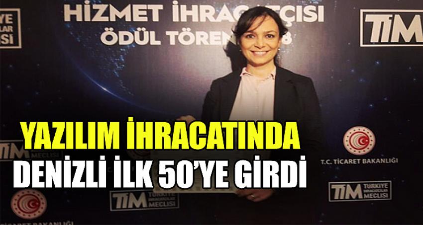 YAZILIM İHRACATINDA DENİZLİ İLK 50’YE GİRDİ