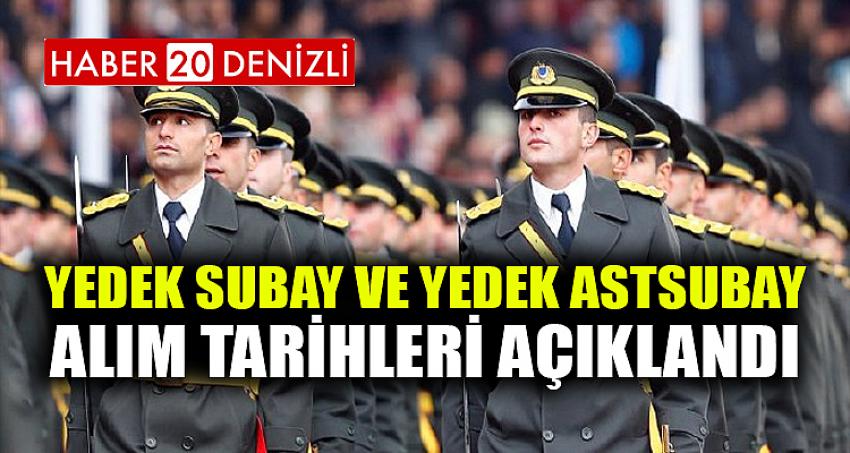 YEDEK SUBAY VE YEDEK ASTSUBAY ALIM TARİHLERİ AÇIKLANDI