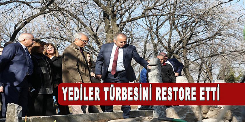 YEDİLER TÜRBESİNİ RESTORE ETTİ