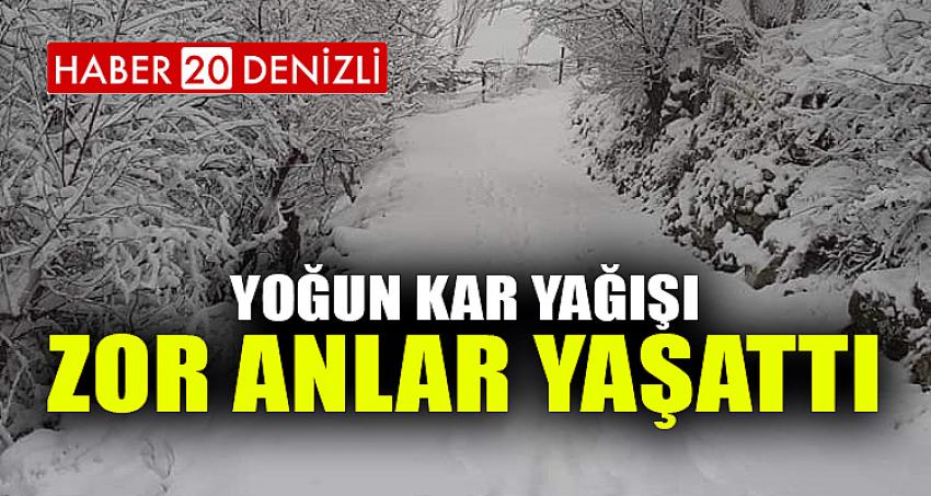 Yoğun Kar Yağışı Zor Anlar Yaşattı