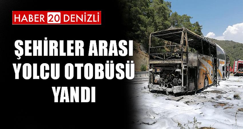 ŞEHİRLER ARASI YOLCU OTOBÜSÜ YANDI