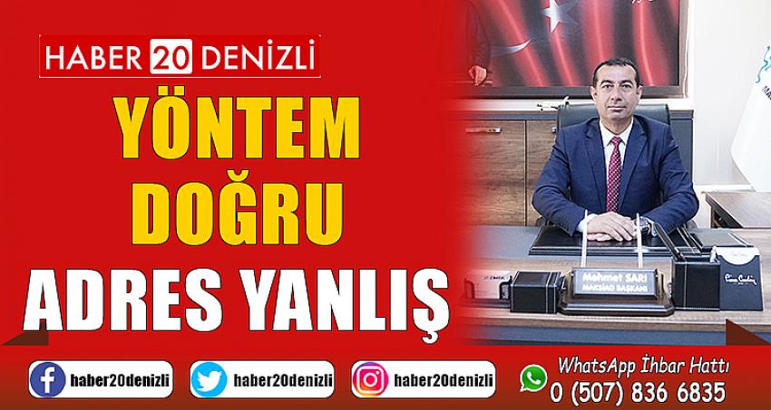 MAKSİAD BAŞKANI SARI: YÖNTEM DOĞRU, ADRES YANLIŞ