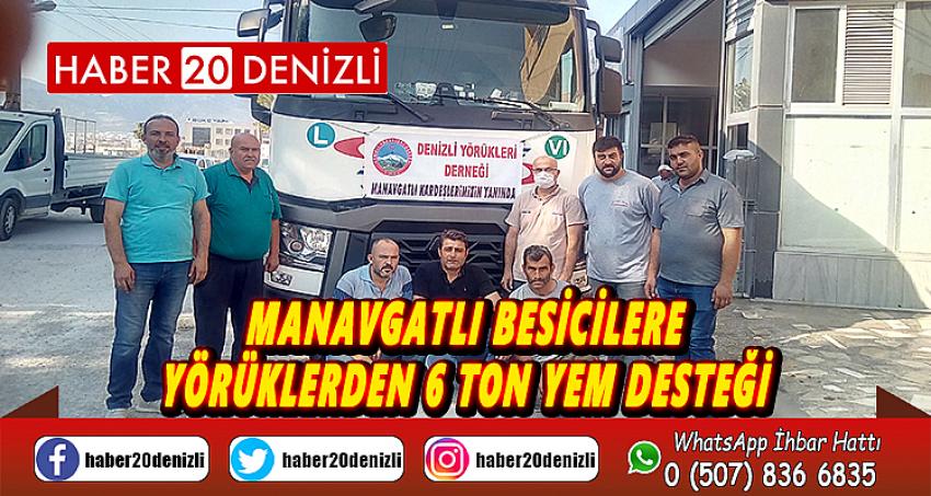 Manavgatlı besicilere yörüklerden 6 ton yem desteği