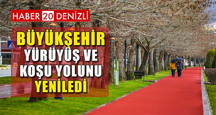 Büyükşehir yürüyüş ve koşu yolunu yeniledi