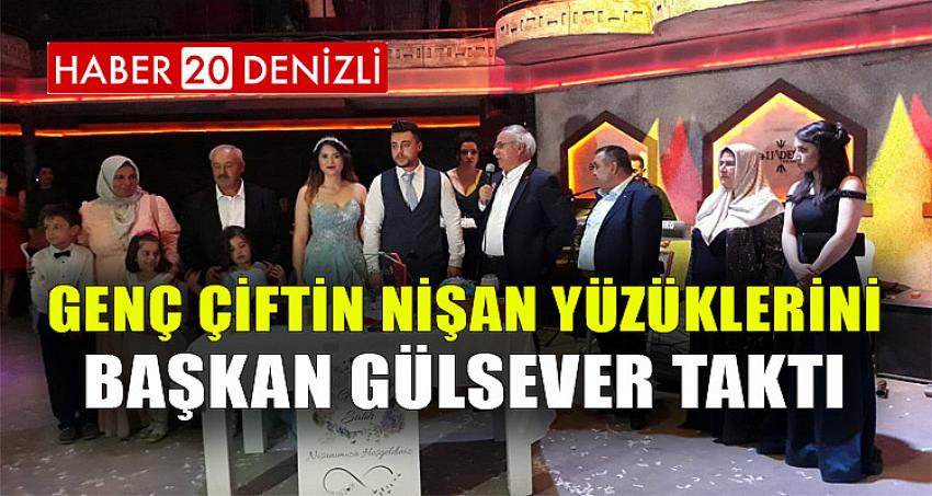 GENÇ ÇİFTİN NİŞAN YÜZÜKLERİNİ BAŞKAN GÜLSEVER TAKTI