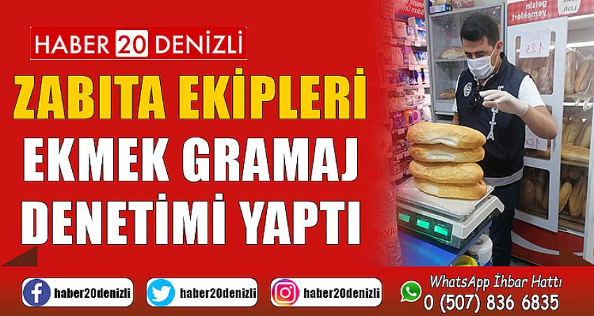 Zabıta ekipleri ekmek gramaj denetimi yaptı