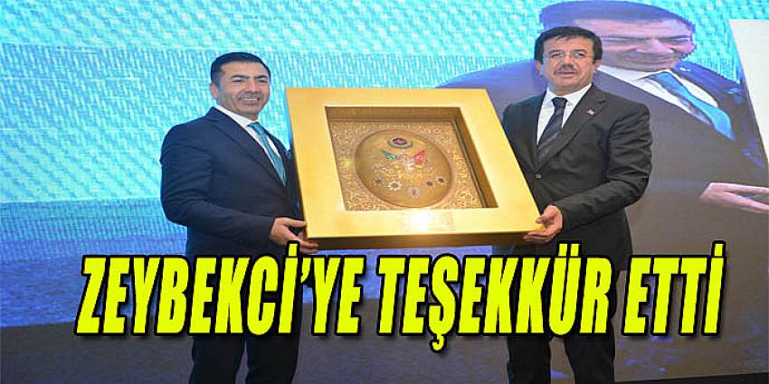 ZEYBEKCİ'YE TEŞEKKÜR ETTİ