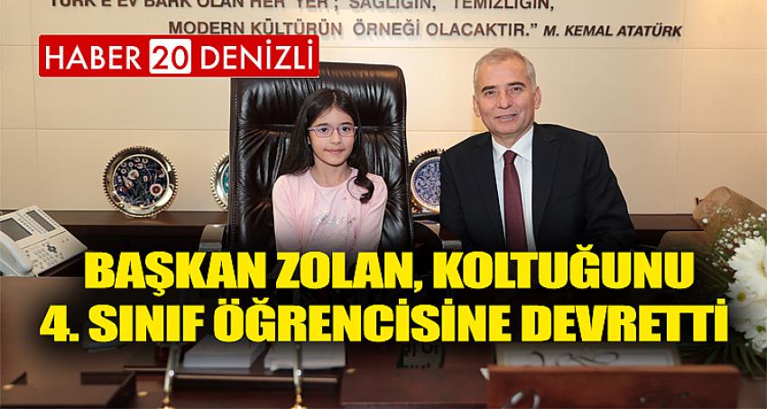 Başkan Zolan, koltuğunu 4. sınıf öğrencisine devretti 