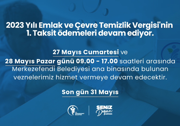 MERKEZEFENDİ EMLAK VE ÇEVRE VERGİSİ