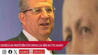 Denizli AK Parti'nin üye sayısı 131 bin 917'ye ulaştı